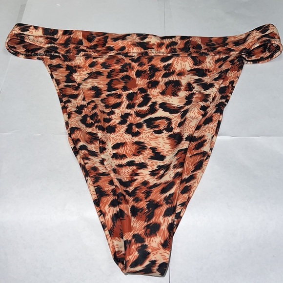 Women's High Rise Thong Cheeky Bikini Bottom Animal print - Picture 2 of 7
